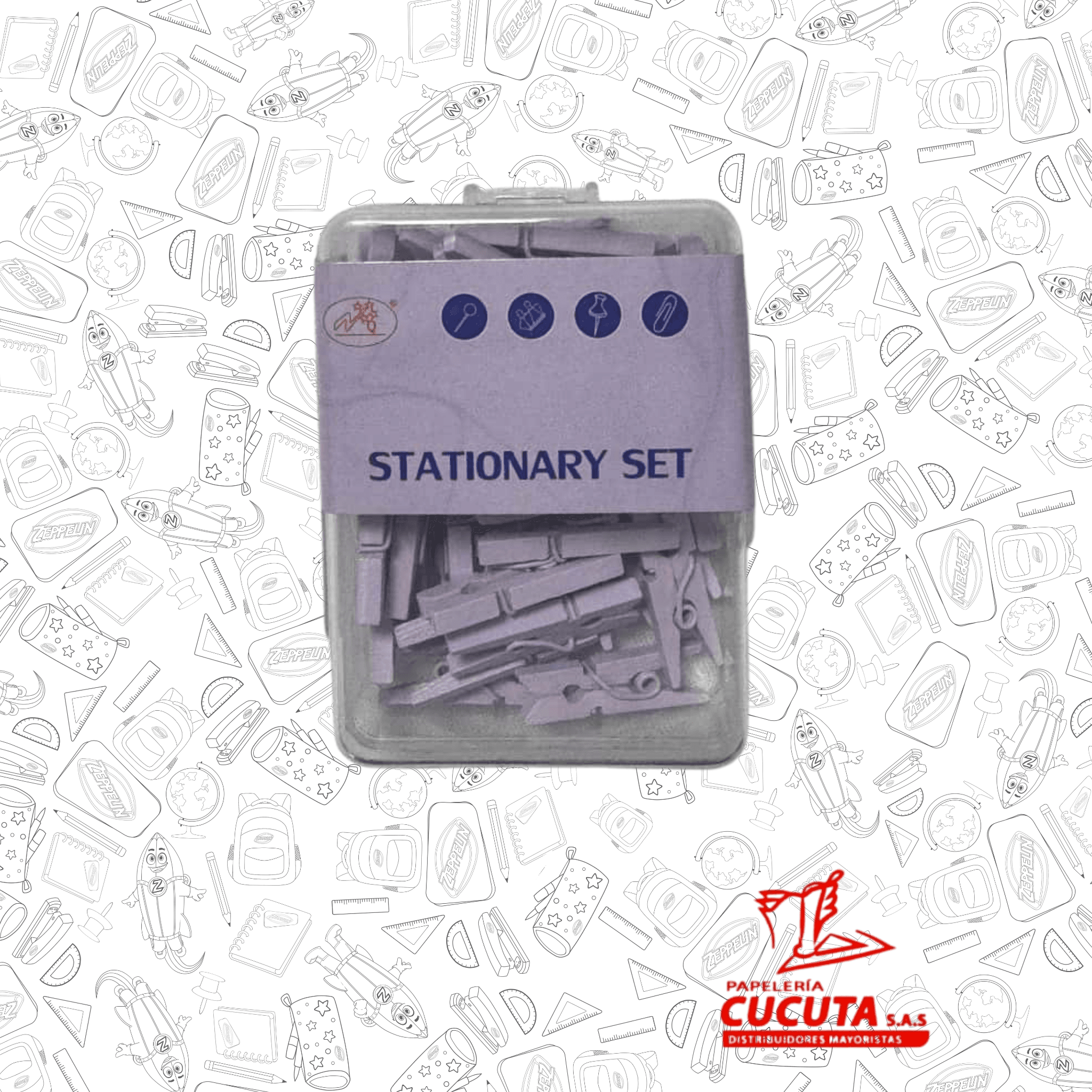PINZA CLIP COLORES EN CAJA ACRILICA