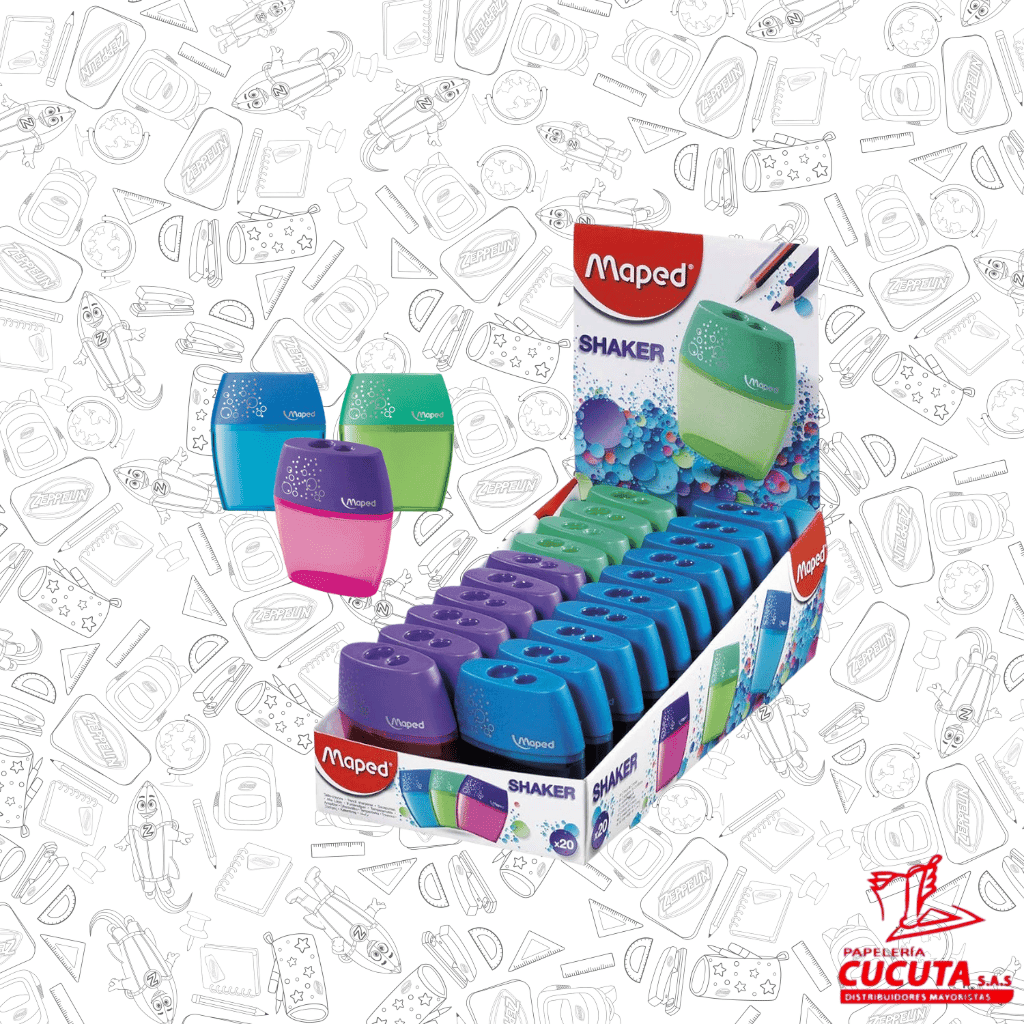 SACAPUNTAS DEPOSITO SHAKER MAPED DOBLE