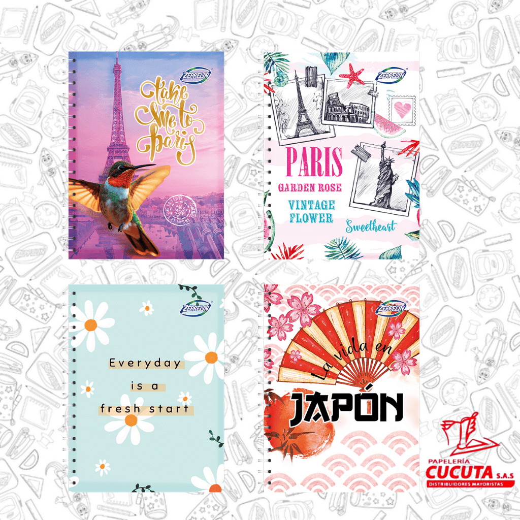 CUADERNO 105 7 MT CUADROS MUJER ZEPPELIN NUEVO