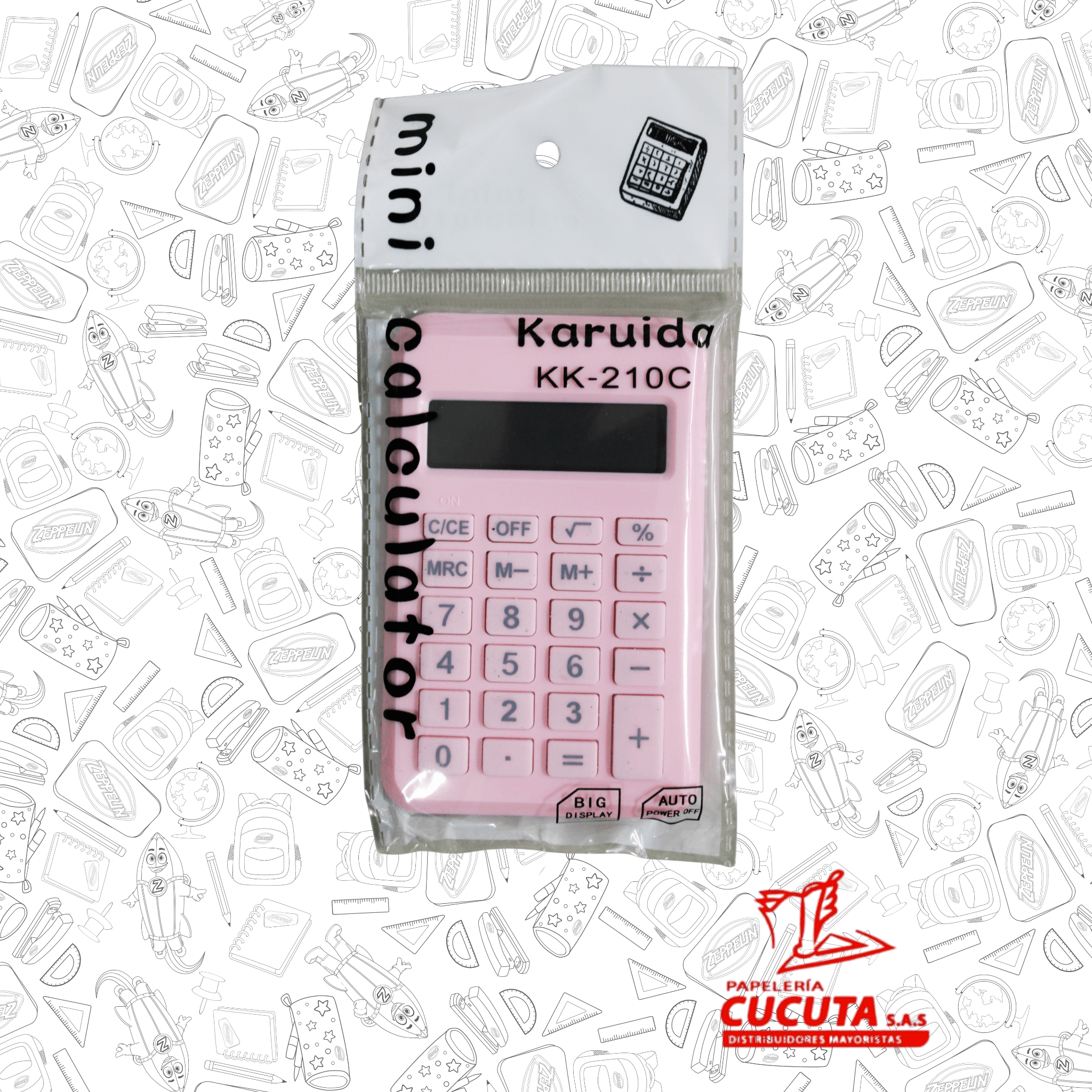 CALCULADORA 8 DG PÑA R/F  KK-210 C COLORES