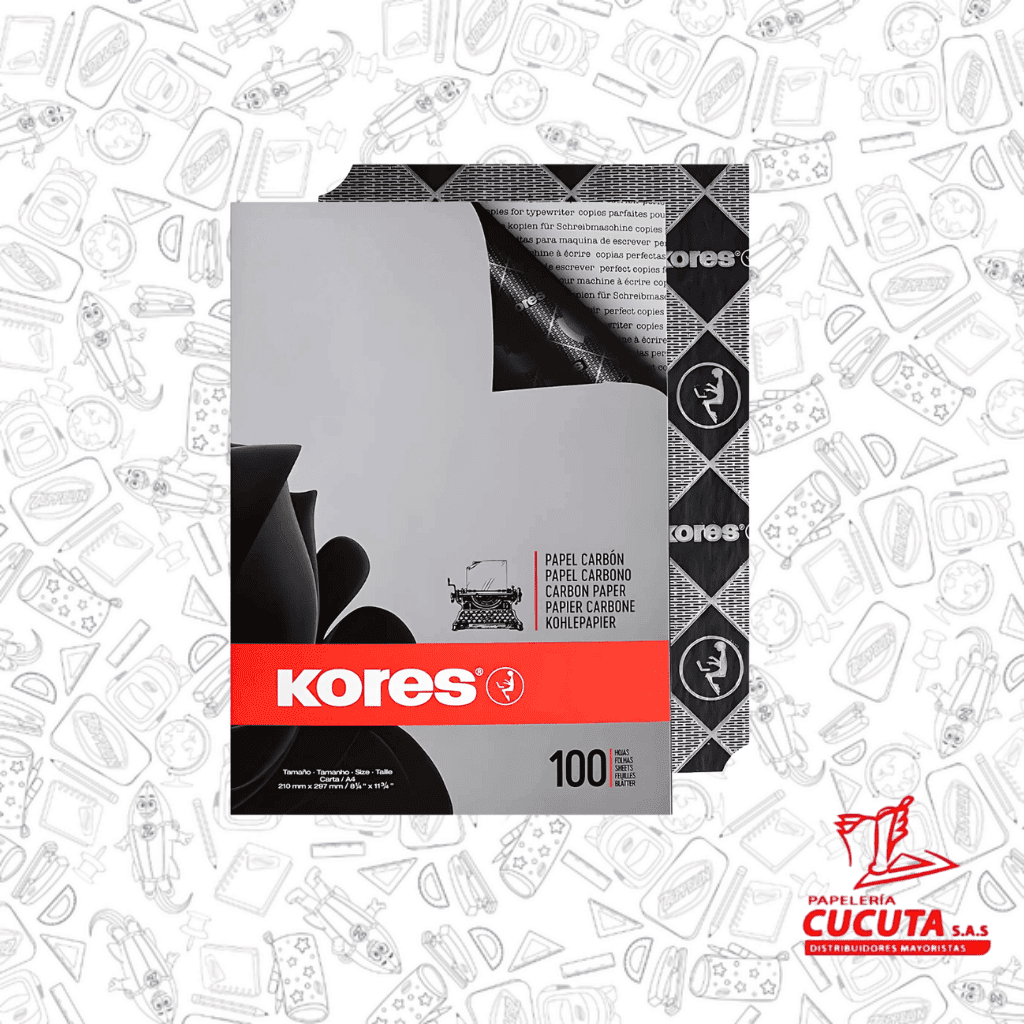 PAPEL CARBON NEGRO 21X29.7CM X 100 KORES
