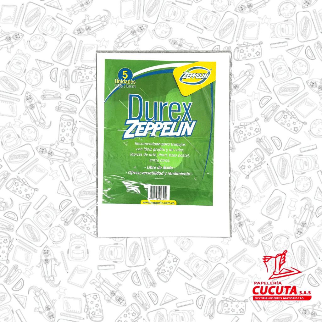CARTULINA DUREX 1/8 X 5