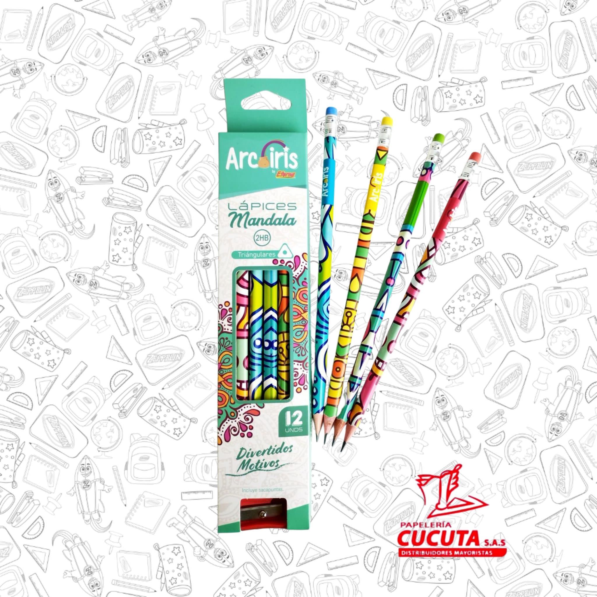 LAPIZ ARCOIRIS MANDALA X 12 ET 016