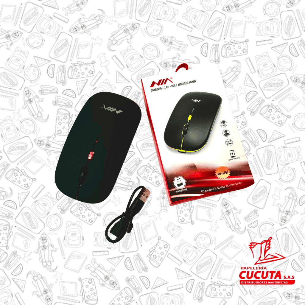 MOUSE INALAMBRICO RECARGABLA R/F 3207 NIA
