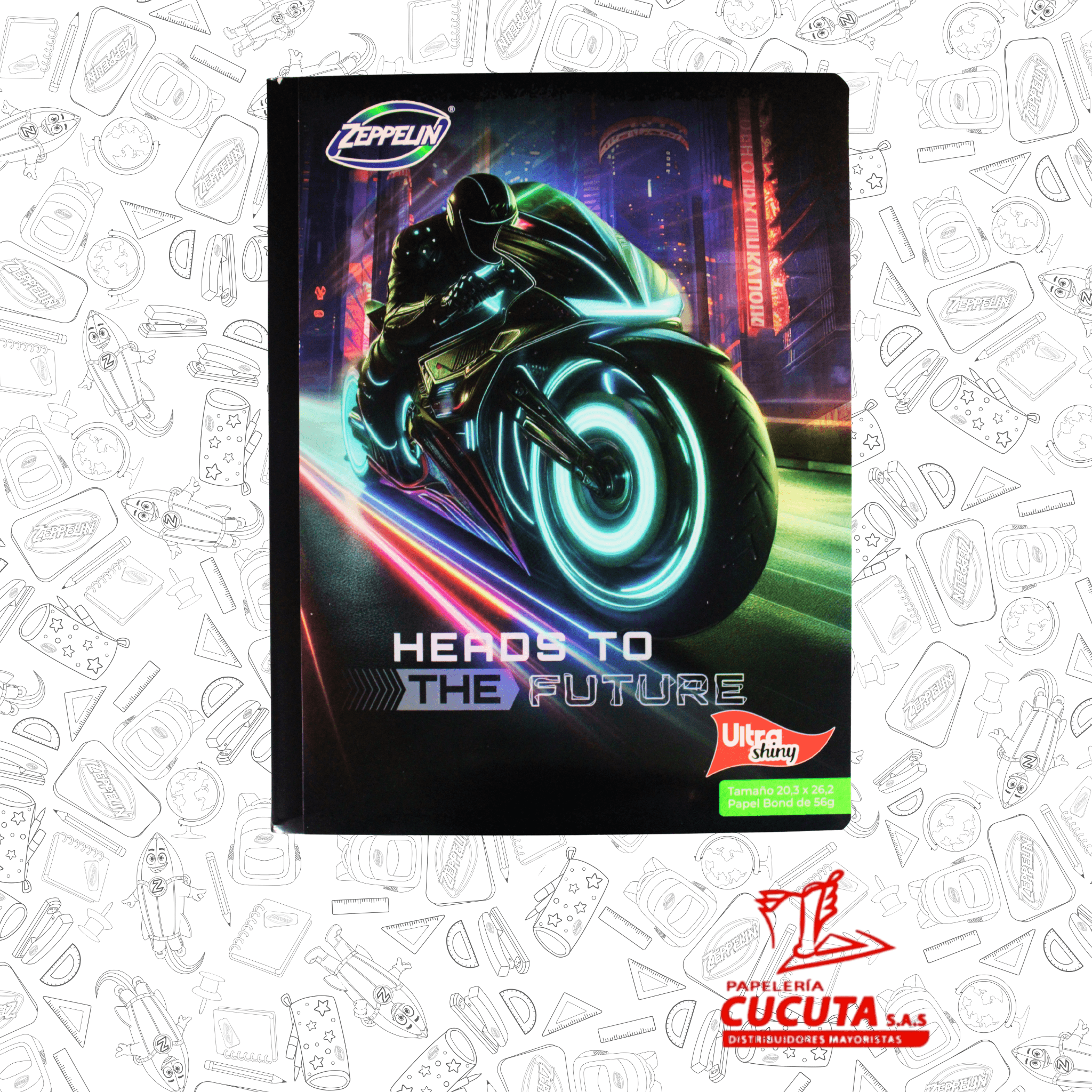 CUADERNO COSIDO 100HJ GDE -1 ULTRA SHINY 20.3X26.2 PCX30 vista 2