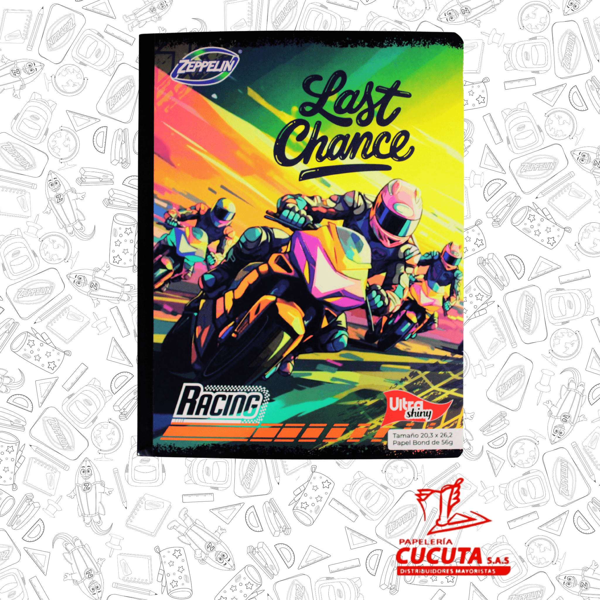 CUADERNO COSIDO 100HJ GDE -1 ULTRA SHINY 20.3X26.2 PCX30 vista 3