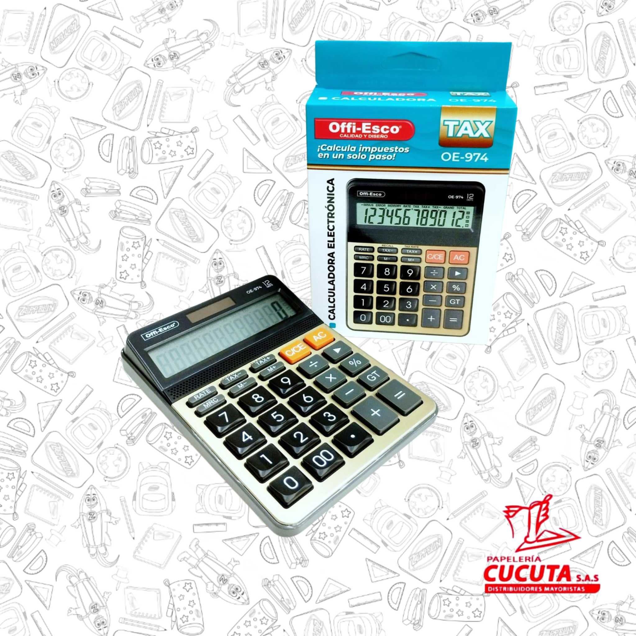CALCULADORA 12 DIGITOS OE-974