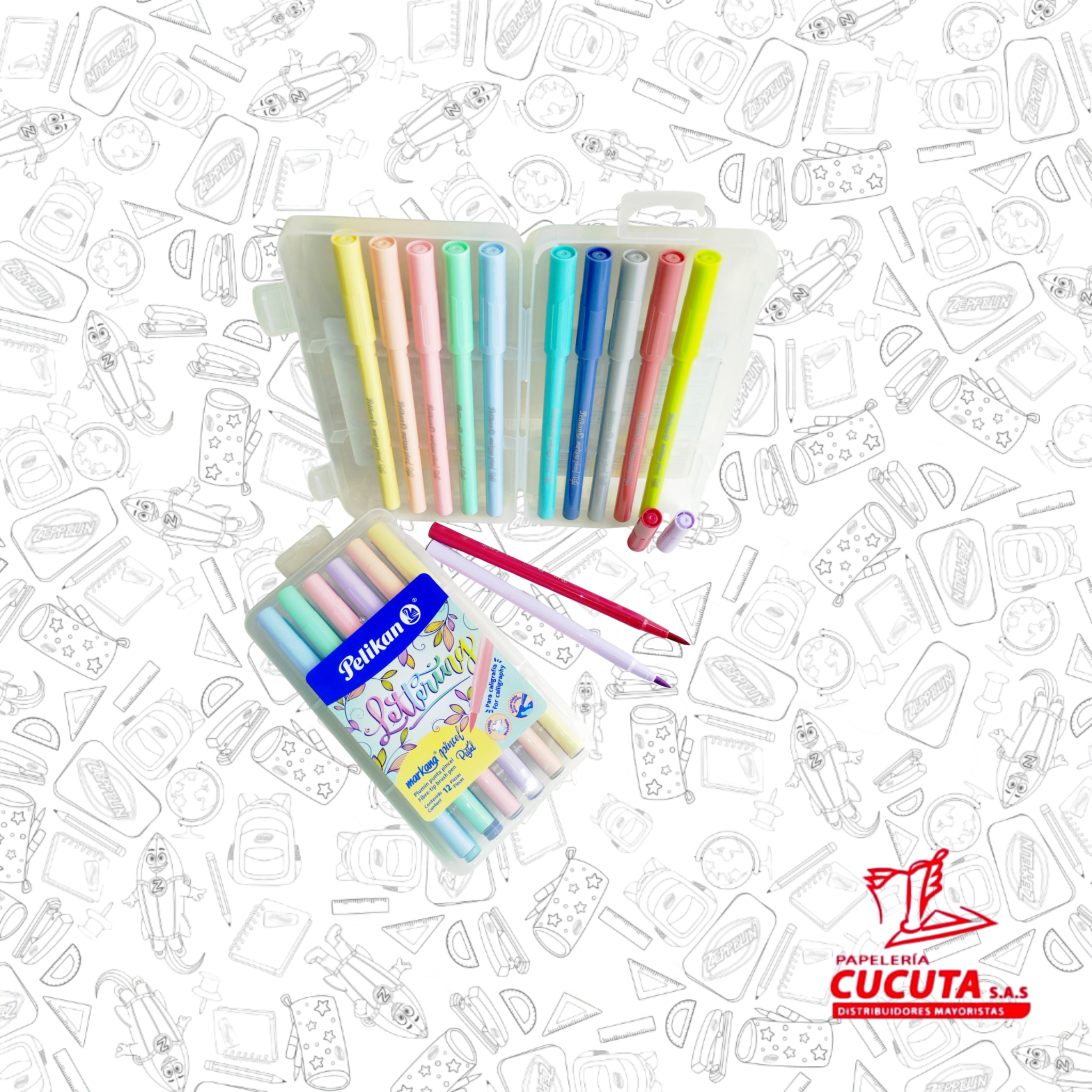 PLUMON MARKANA PUNTA PINCELX 12 PASTEL  PELIKAN