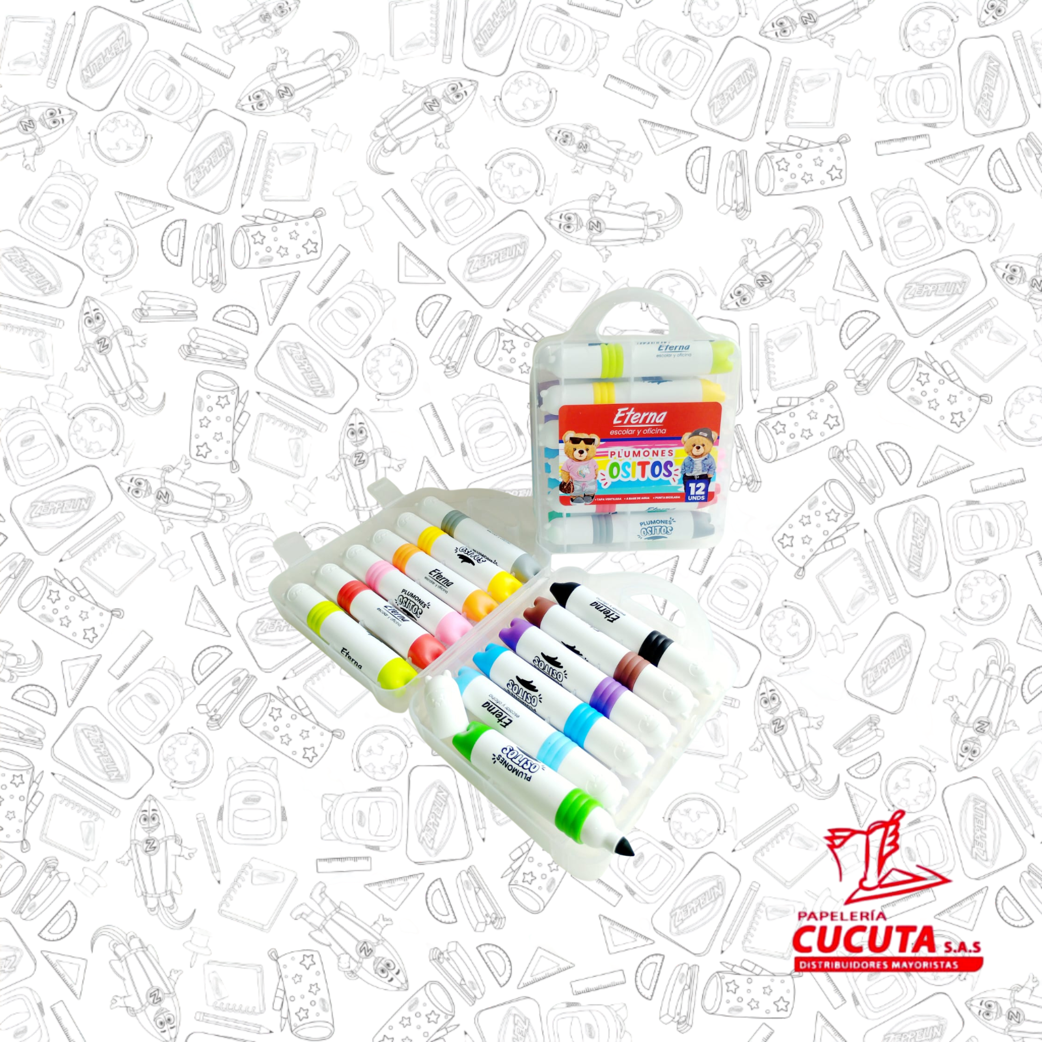 PLUMON OSITOS DE COLORES X 12 ET 1410
