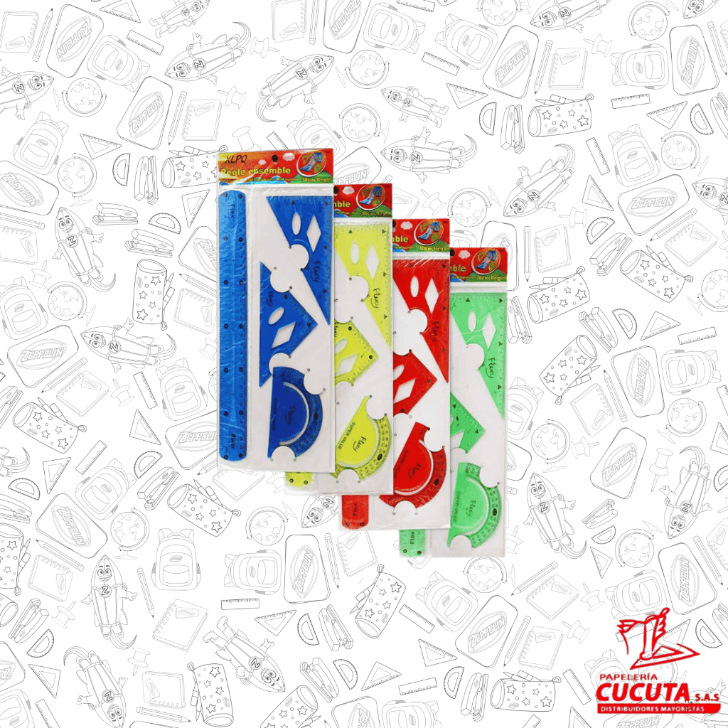 JUEGO GEOMETRICO FLEXIBLE 30 CM R/F 8030/CK-25
