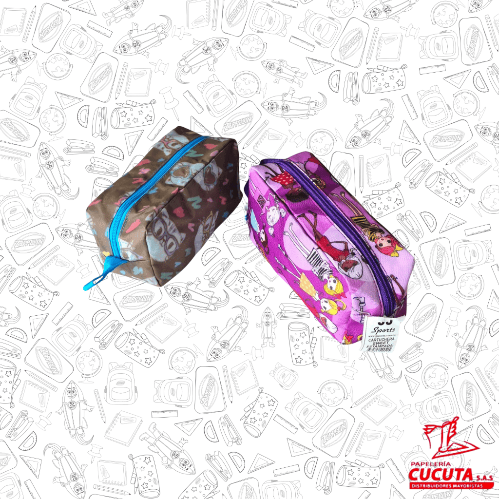 CARTUCHERA SWEET ESTAMPADA J.J vista 2
