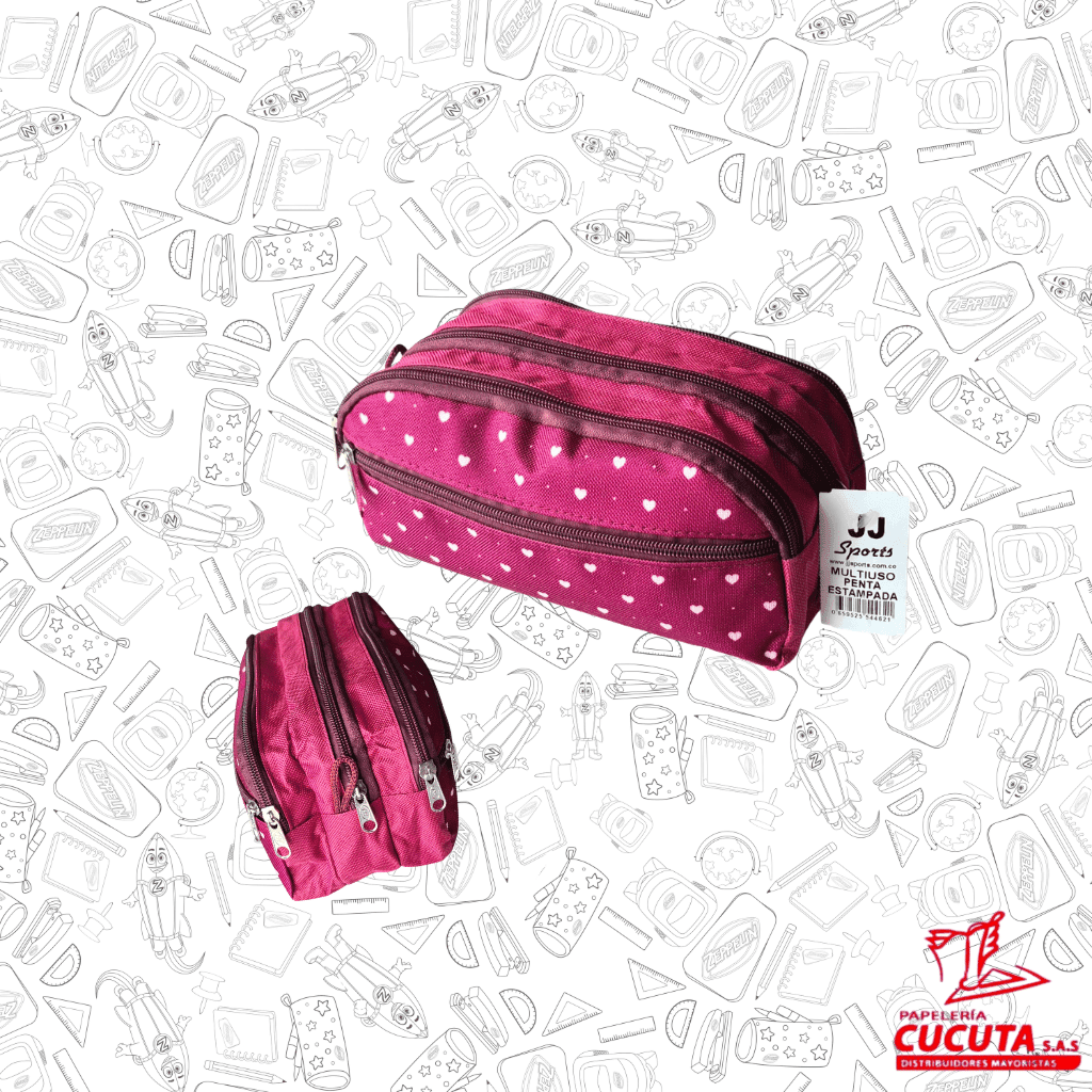 CARTUCHERA MULTIUSOS PENTA ESTAMPADA JYJ