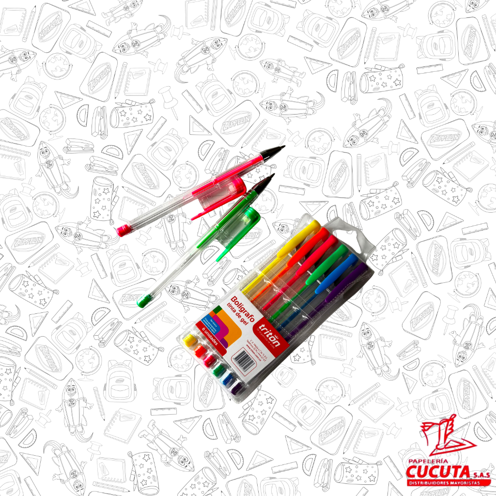 BOLIGRAFO TINTA GEL X 6 TRITON