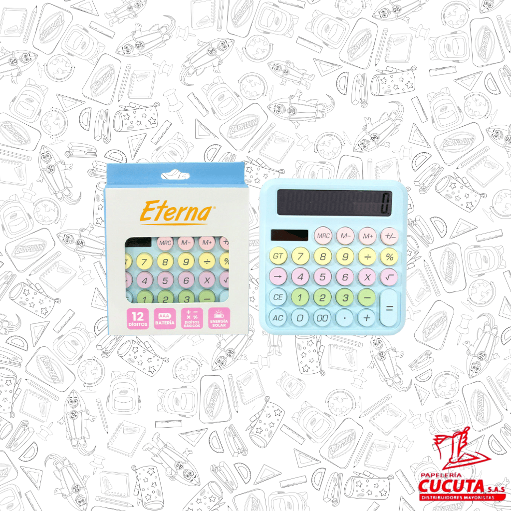 CALCULADORA ETERNA DE OFICINA "COLORES"