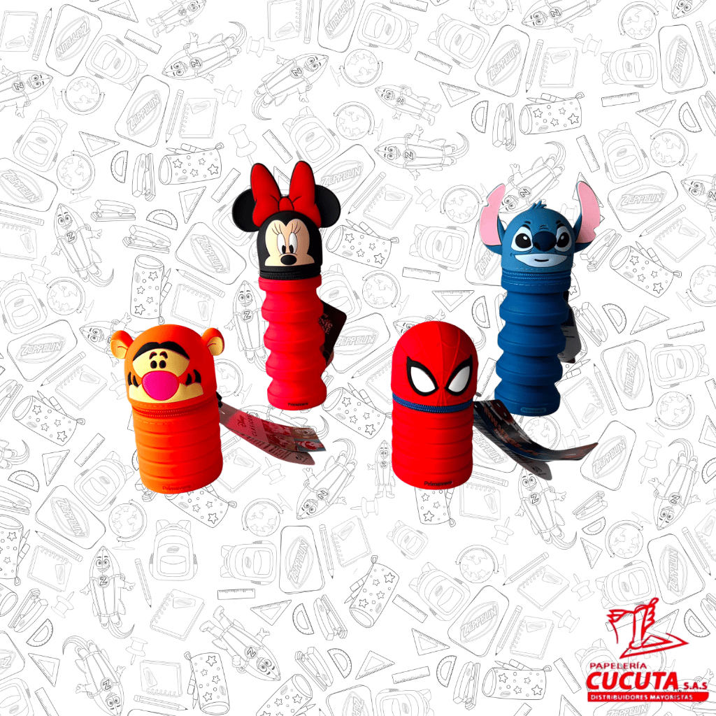 CARTUCHERA PLEGABLE DE PERSONAJES PRIMAVERA 4796