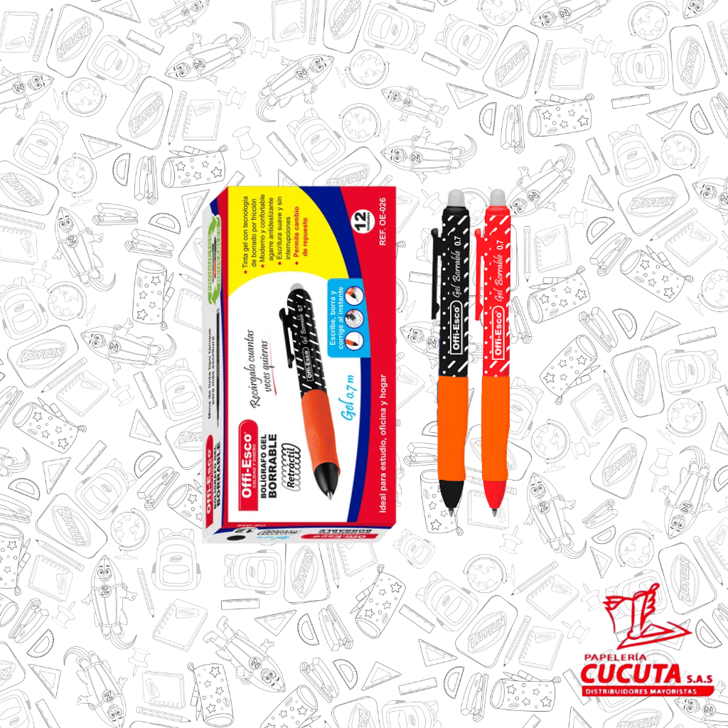 BOLIGRAFO RETRACTIL BORRABLE OE-026 OFFI-ESCO