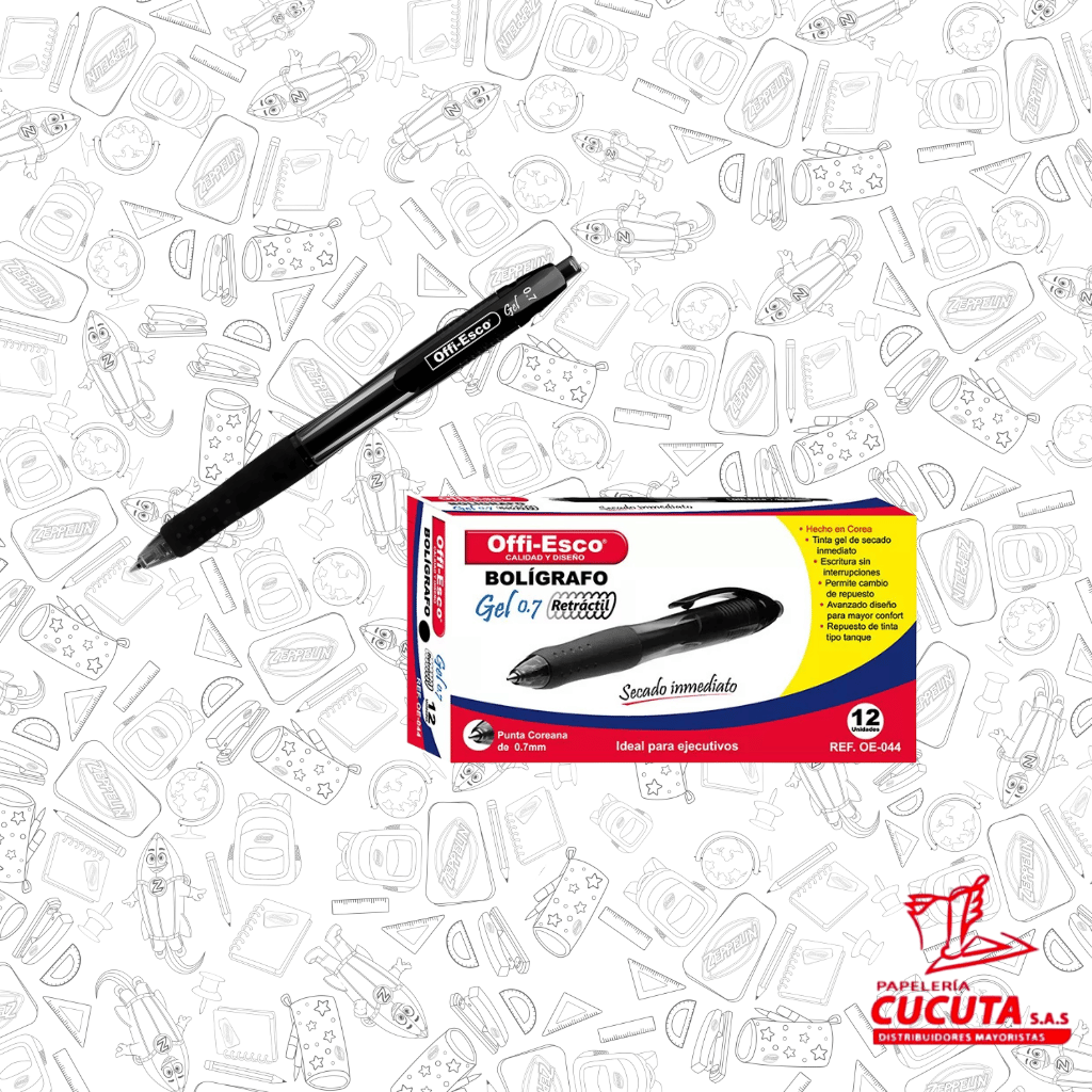 BOLIGRAFO RETRACTIL GEL OFFI-ESCO REF. 0E-044