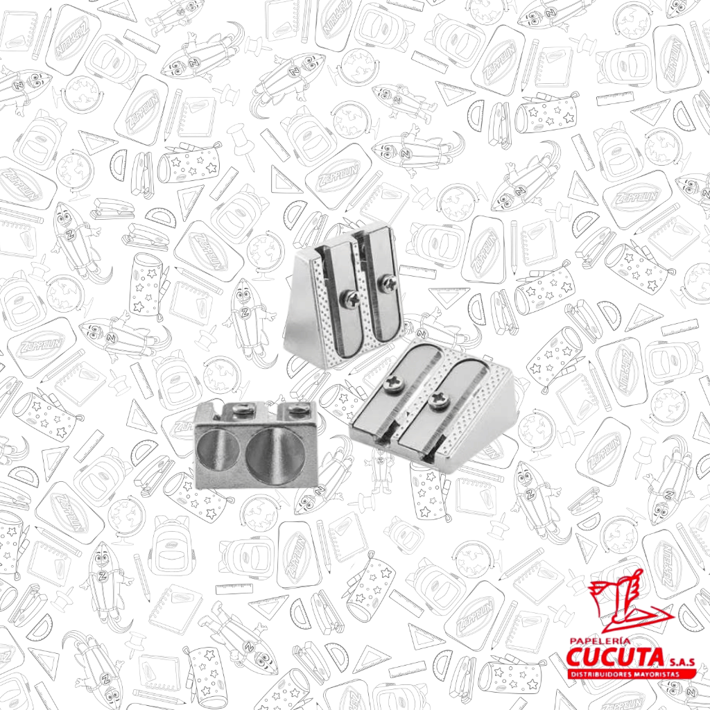 SACAPUNTA METALICO 2 HUECOS BIC