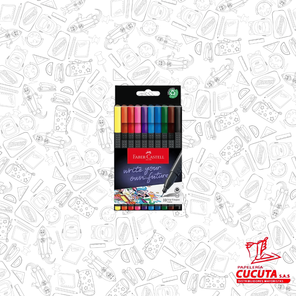 ROTULADOR X 10 PUNTA FINA FABER CASTELL