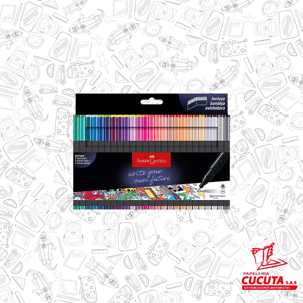 GRIP FINEPEN CAJA  X 50 FABERCASTELL