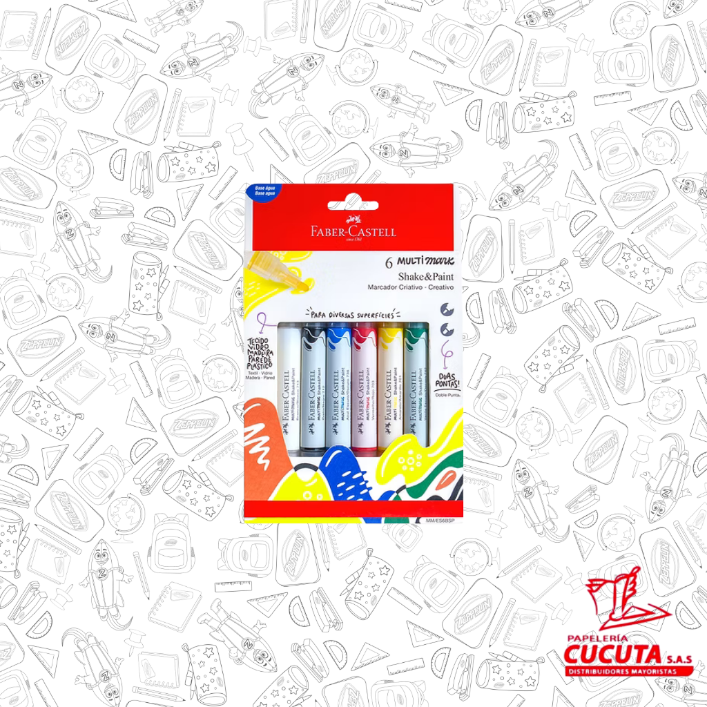 MARCADOR SHAKE & PAINT X 6 FABER-CASTELL