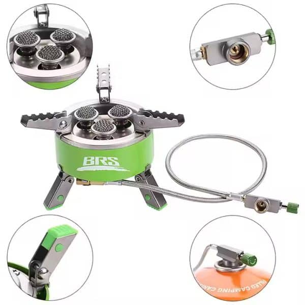 BRS-73 Folding Gas Stove – Portable 3-Burner Outdoor Camping Stove (4200W, Butane/LPG) thumbnail 5