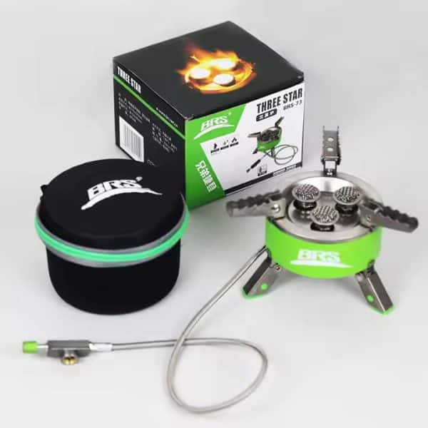 BRS-73 Folding Gas Stove – Portable 3-Burner Outdoor Camping Stove (4200W, Butane/LPG) thumbnail 6