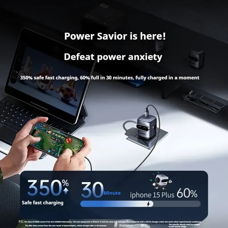 UGREEN X622 QPai Robot 30W GaN Charger thumbnail 3