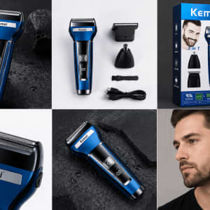 Kemei KM-6541 3-in-1 Rechargeable Grooming Kit