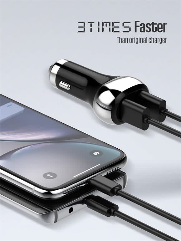 LDNIO C2 36W LED Display Dual USB Car Charger thumbnail 2