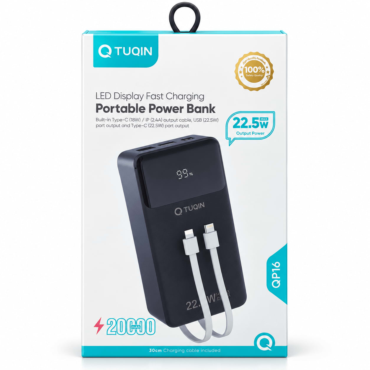 QTUQIN QP16 22.5W 20000mAh Fast Charging Power Bank