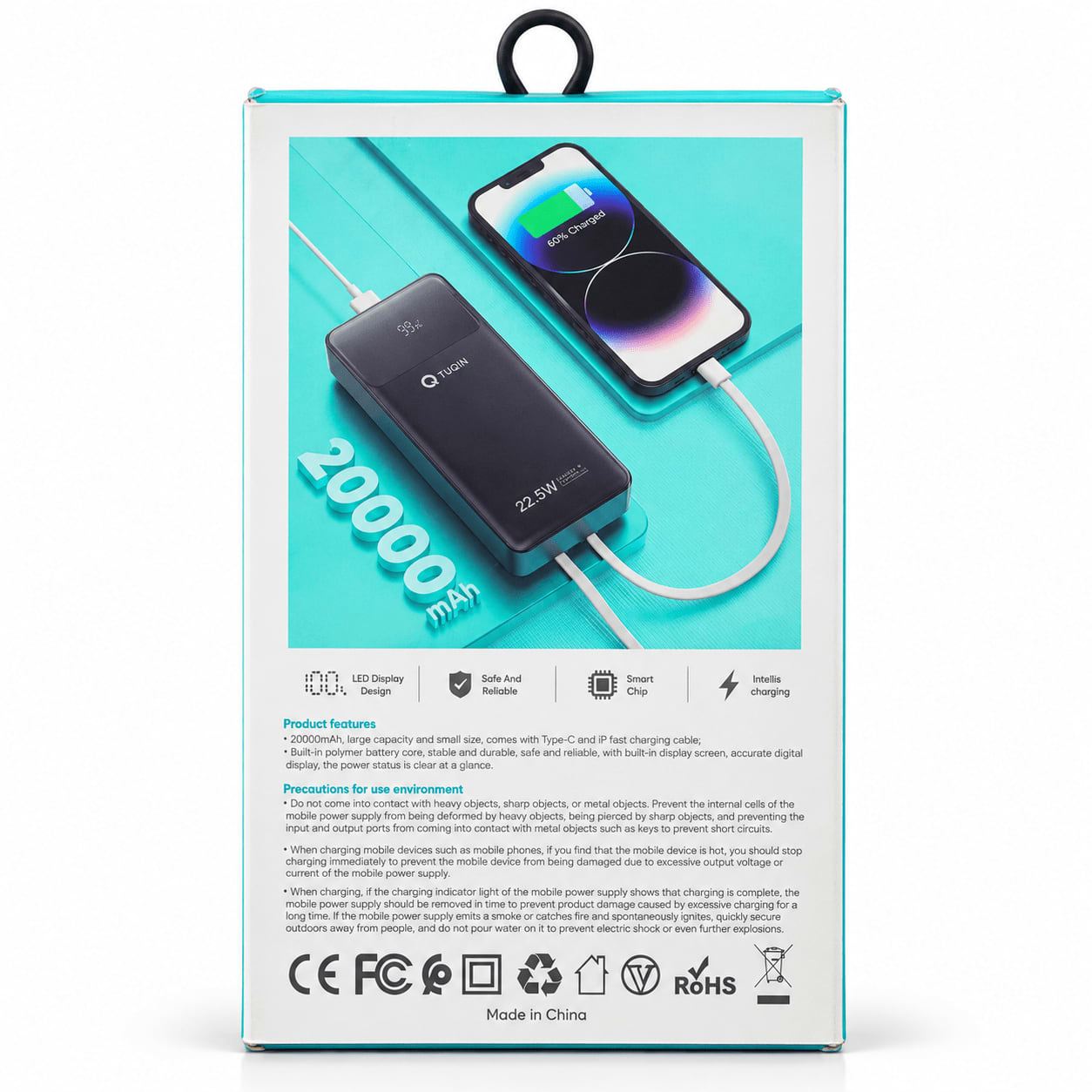 QTUQIN QP16 22.5W 20000mAh Fast Charging Power Bank thumbnail 2