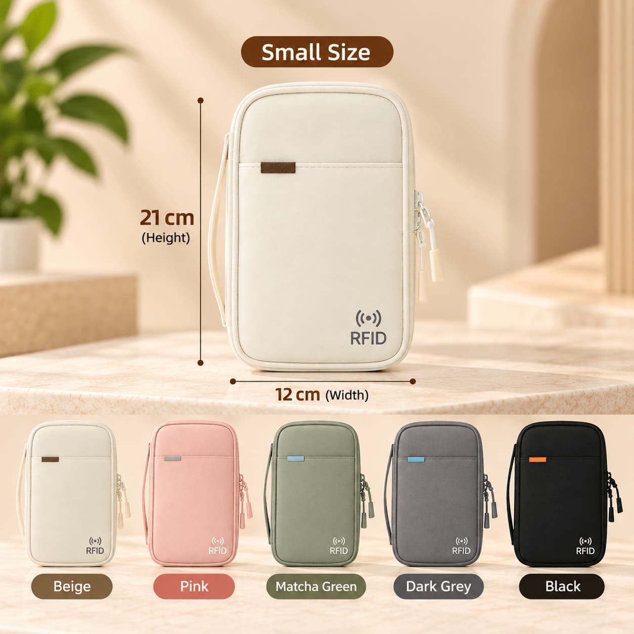 RFID Blocking Passport Bag – Travel Passport Holder & Organizer thumbnail 8