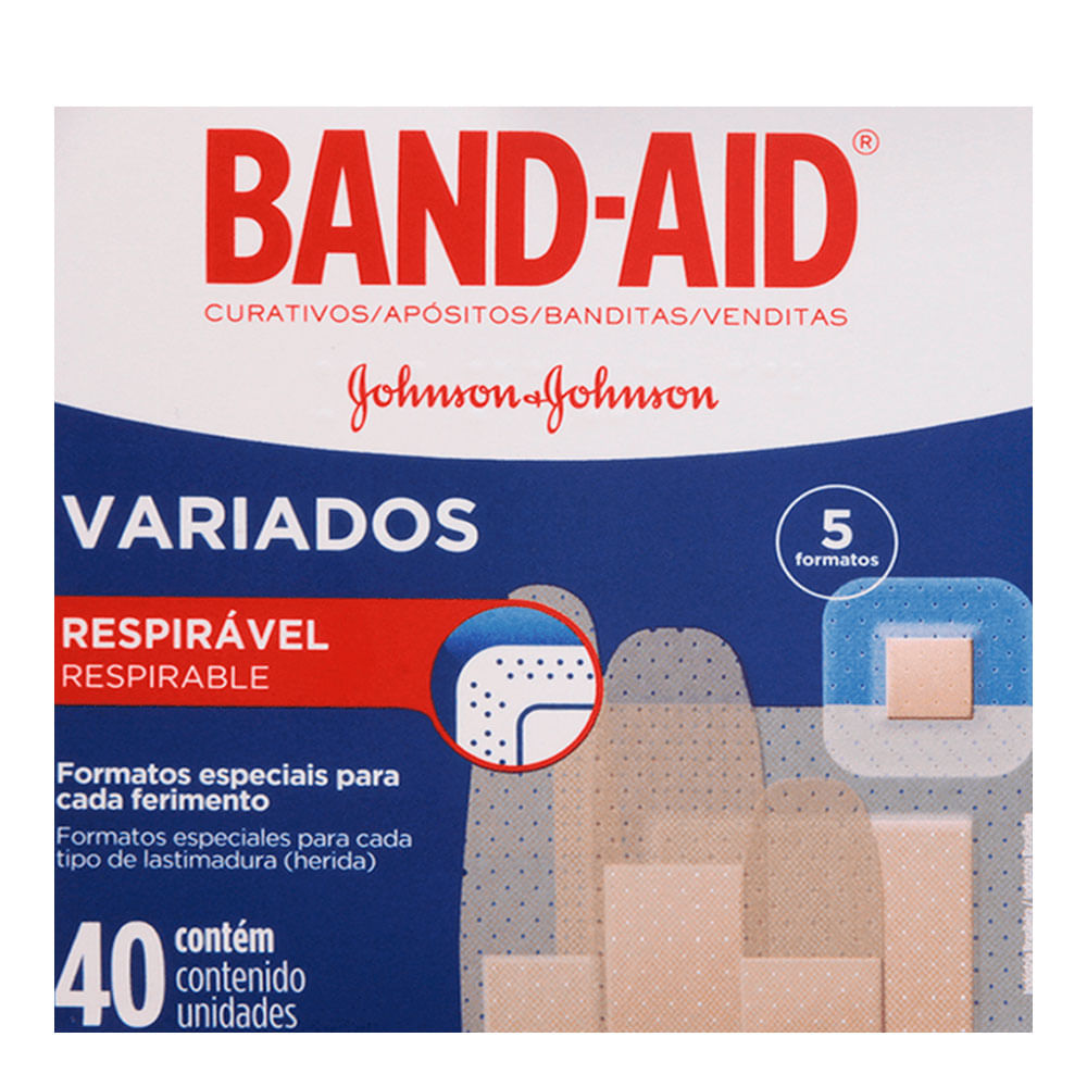 BAND-AID TAMANHOS VARIADOS C/40 CX