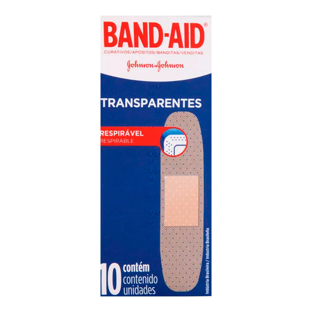BAND-AID TRANSPARENTE CX. C/10