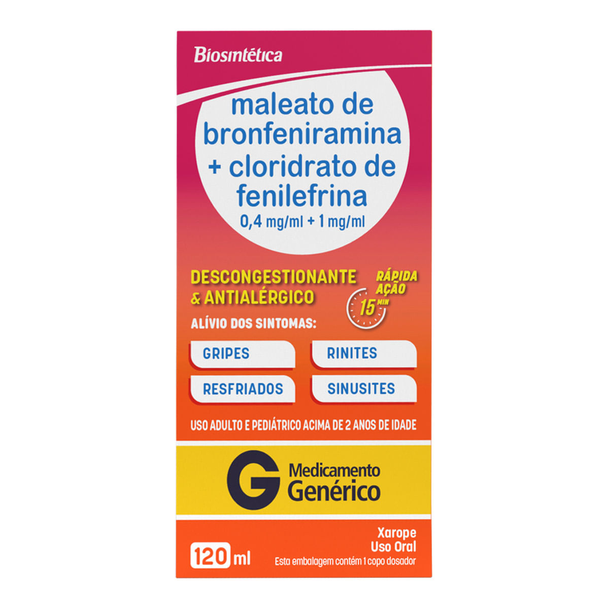 BRONFENI + FENILEF 120ML XPE ACH-GENERICO