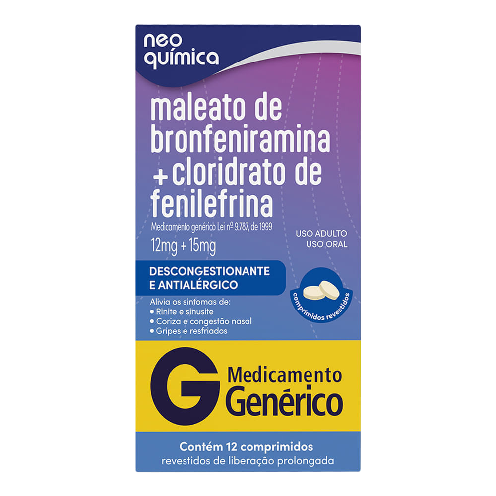 BRONFENIRAMINA + CLORIDRATO (GENERICO DO DECONGEX