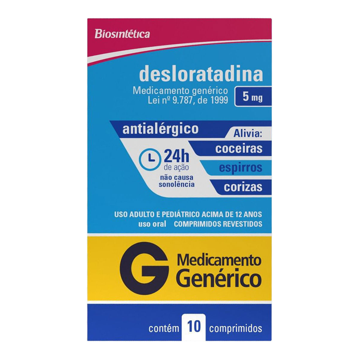 DESLORATADINA 5MG C/10