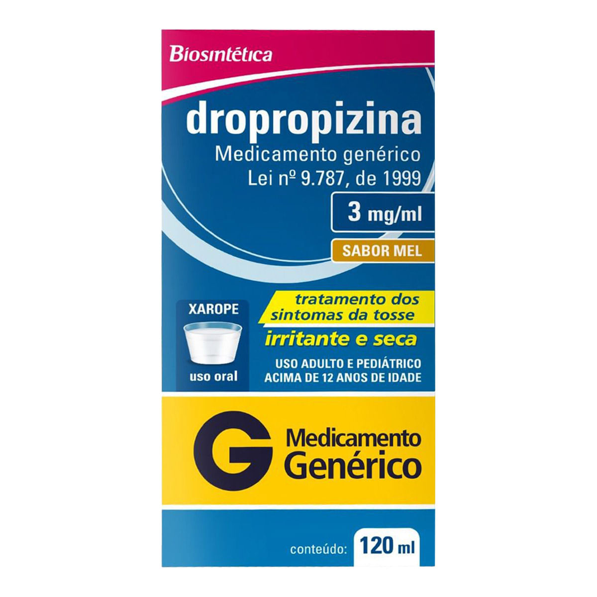 DROPROPIZINA 3,0MG/ML XPE ADU 120ML