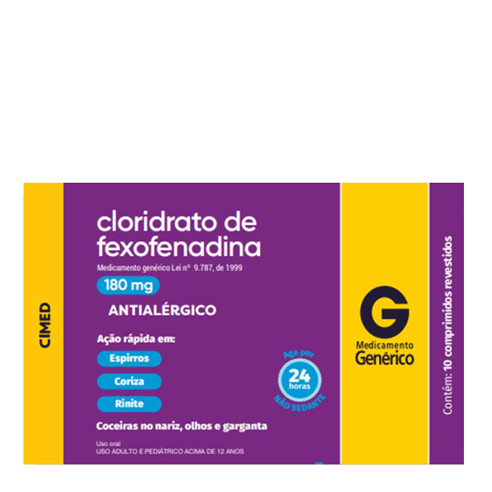 FEXOFENADINA 180MG C/10