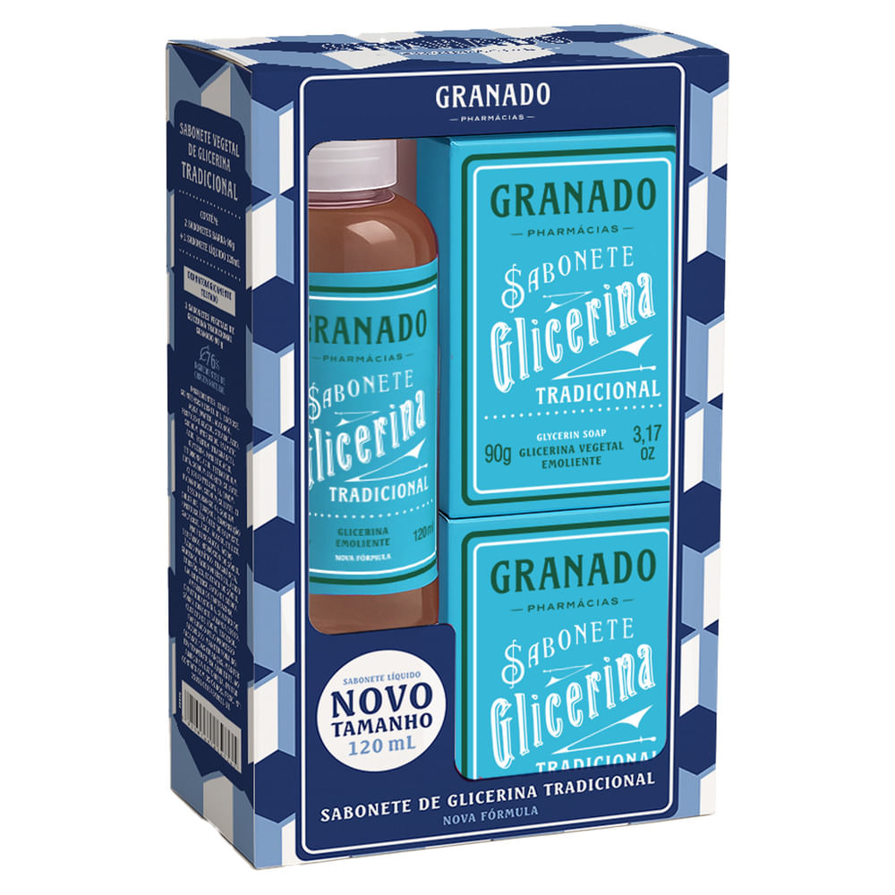 KIT GRANADO SAB GLI TR BAR 90G+LIQ 120ML
