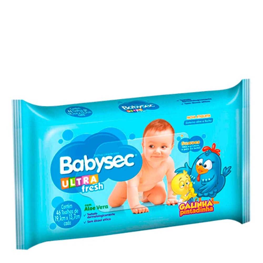 LENC UMED BABYSEC GALINHA PINT 48UN TOALHINHAS