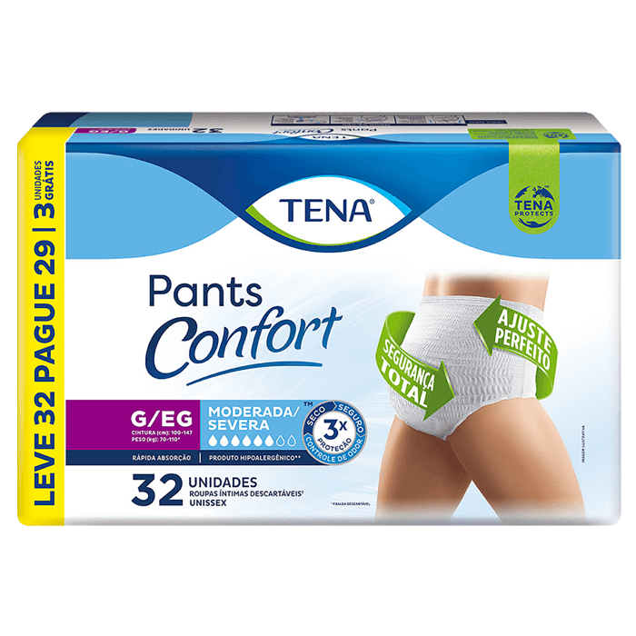 ROUPA INT TENA PANTS CONFORT 32UN G/XG L32P29