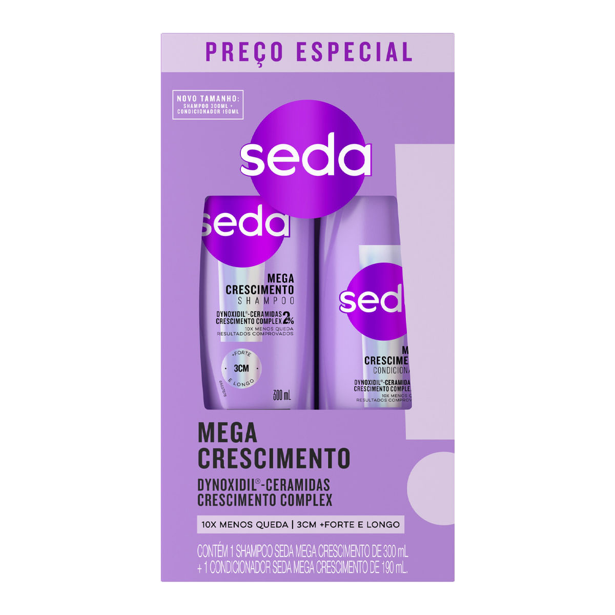 SH SEDA KIT 300ML MEGA CRESCIMENTO+COND 190ML(E)*