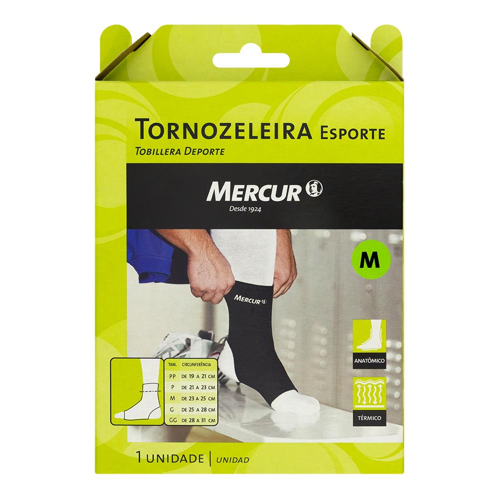 TORNOZELEIRA ESPORTA 2MM PRETA TAM.M C/1