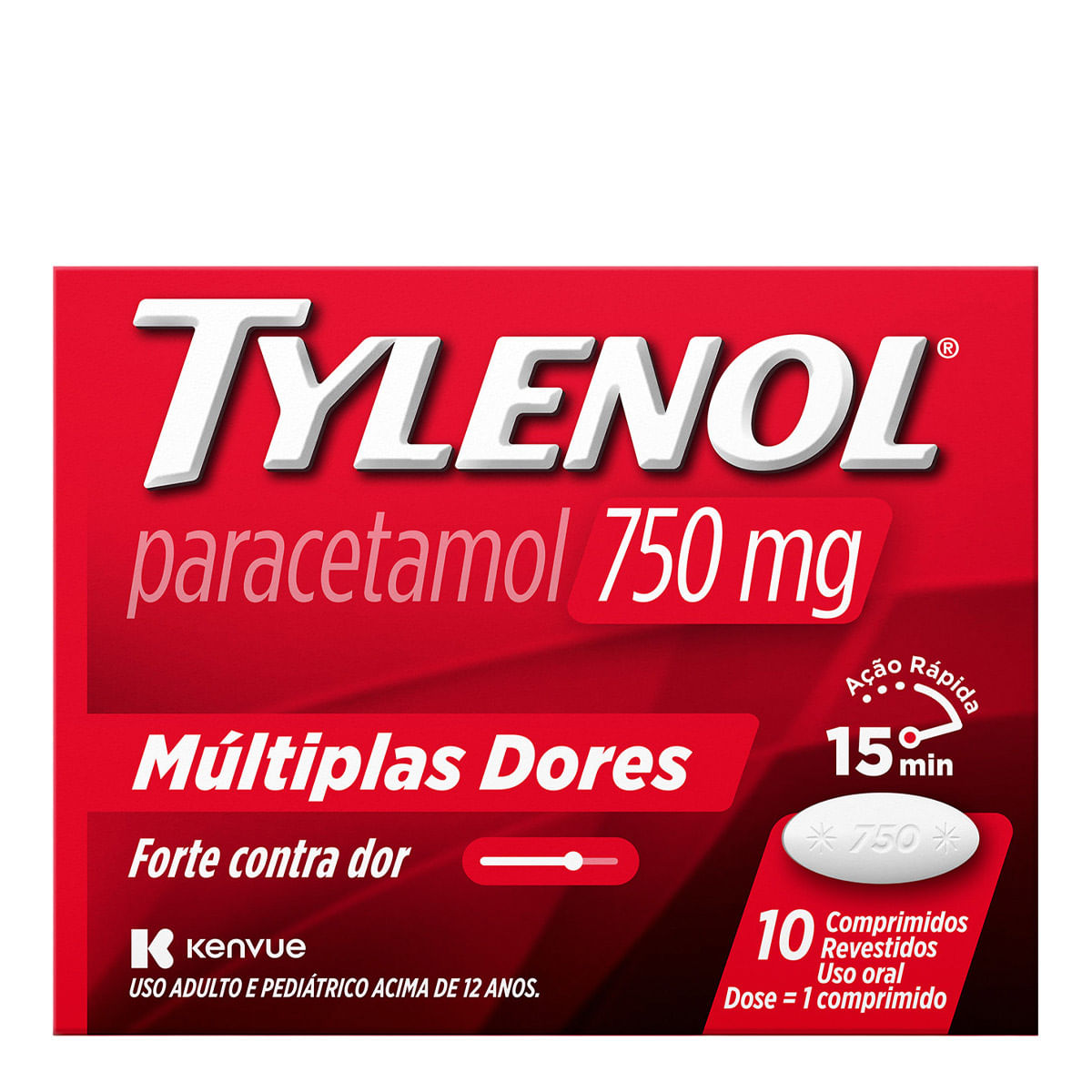 TYLENOL 750MG 10CPR