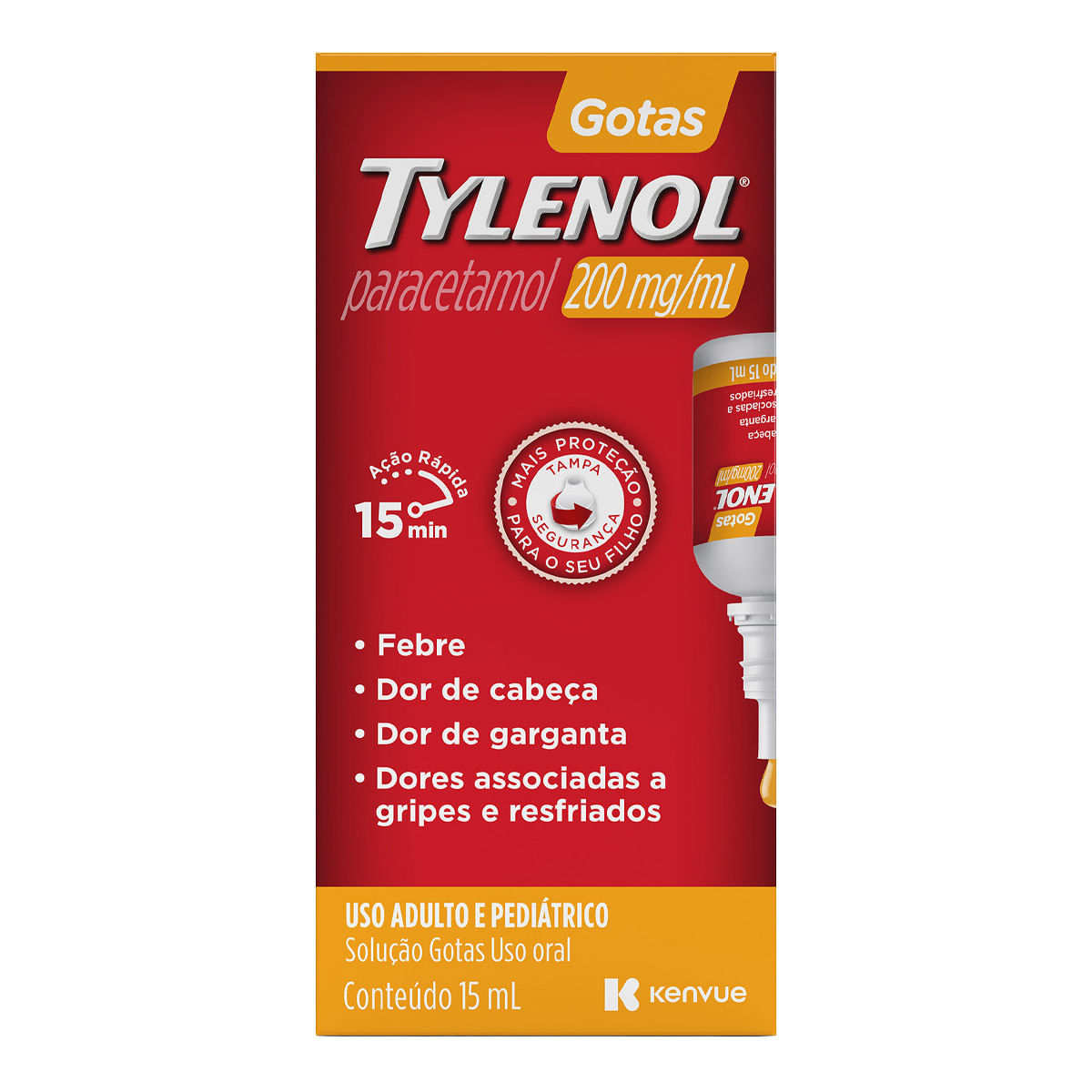 TYLENOL 200MG GTS 15ML