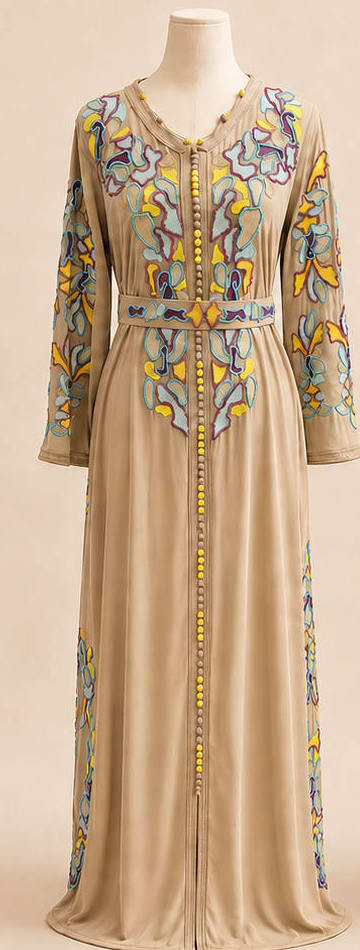caftan-nawara-brode-multicolore — قفطان نَوّارة بالتطريز الملوّن