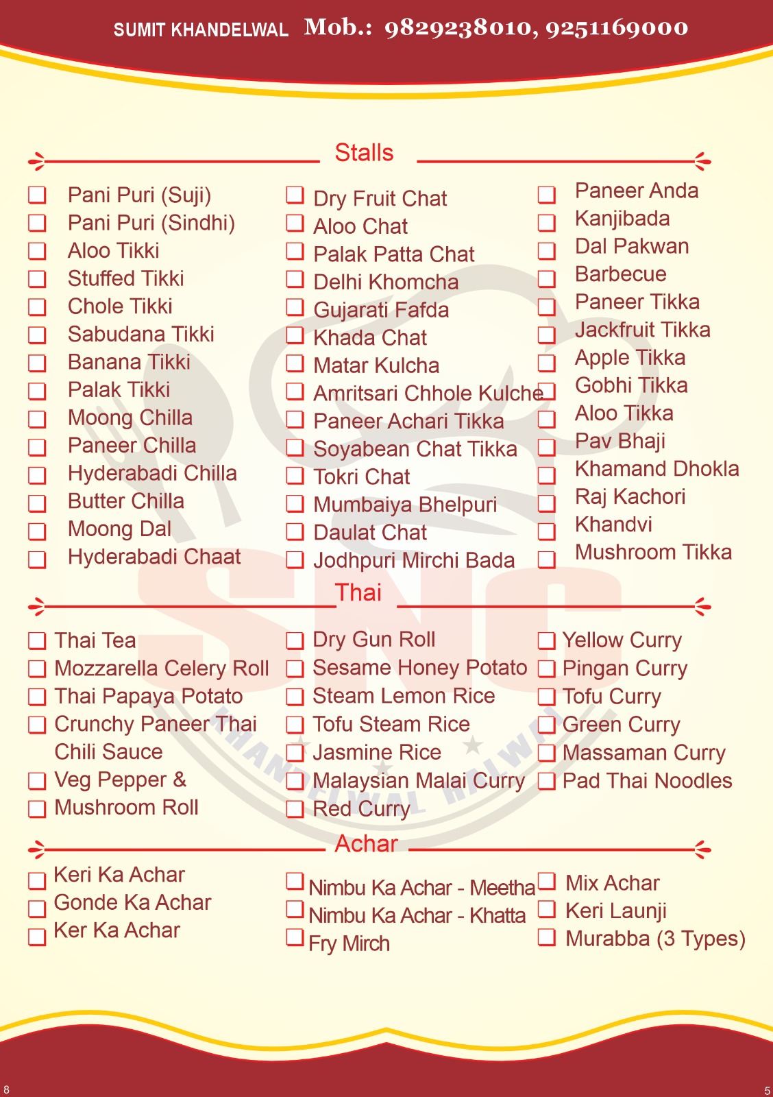 Menu Brochure 6