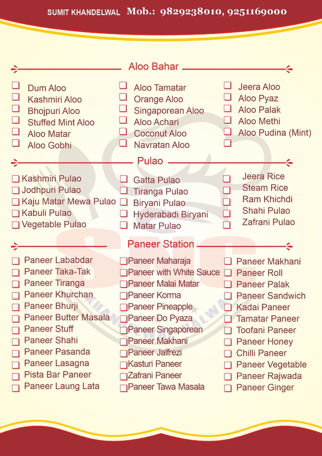 Menu Brochure 10